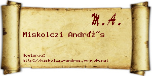 Miskolczi András névjegykártya