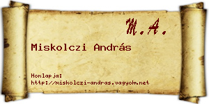 Miskolczi András névjegykártya